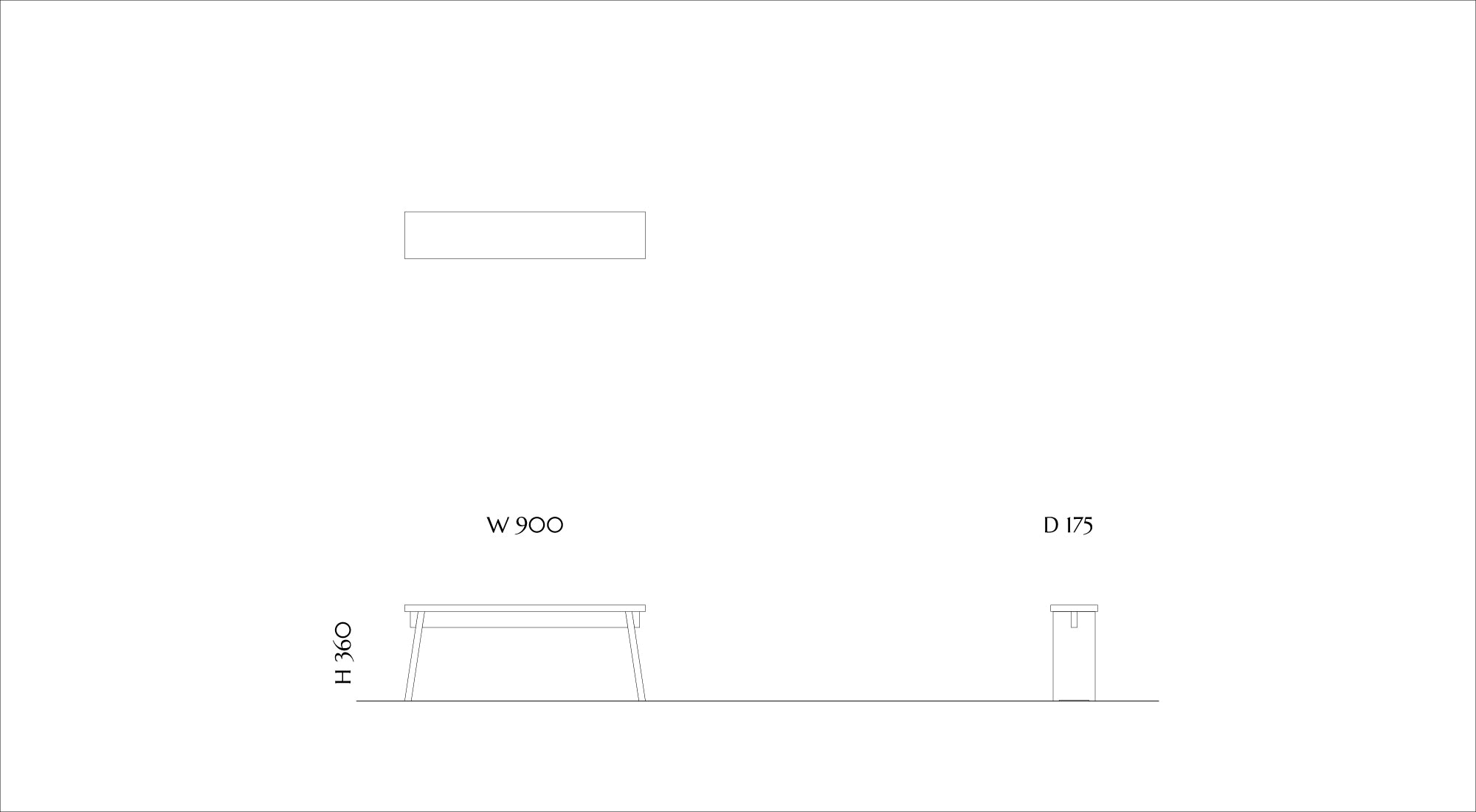 Wood Bench WBN-02C|M