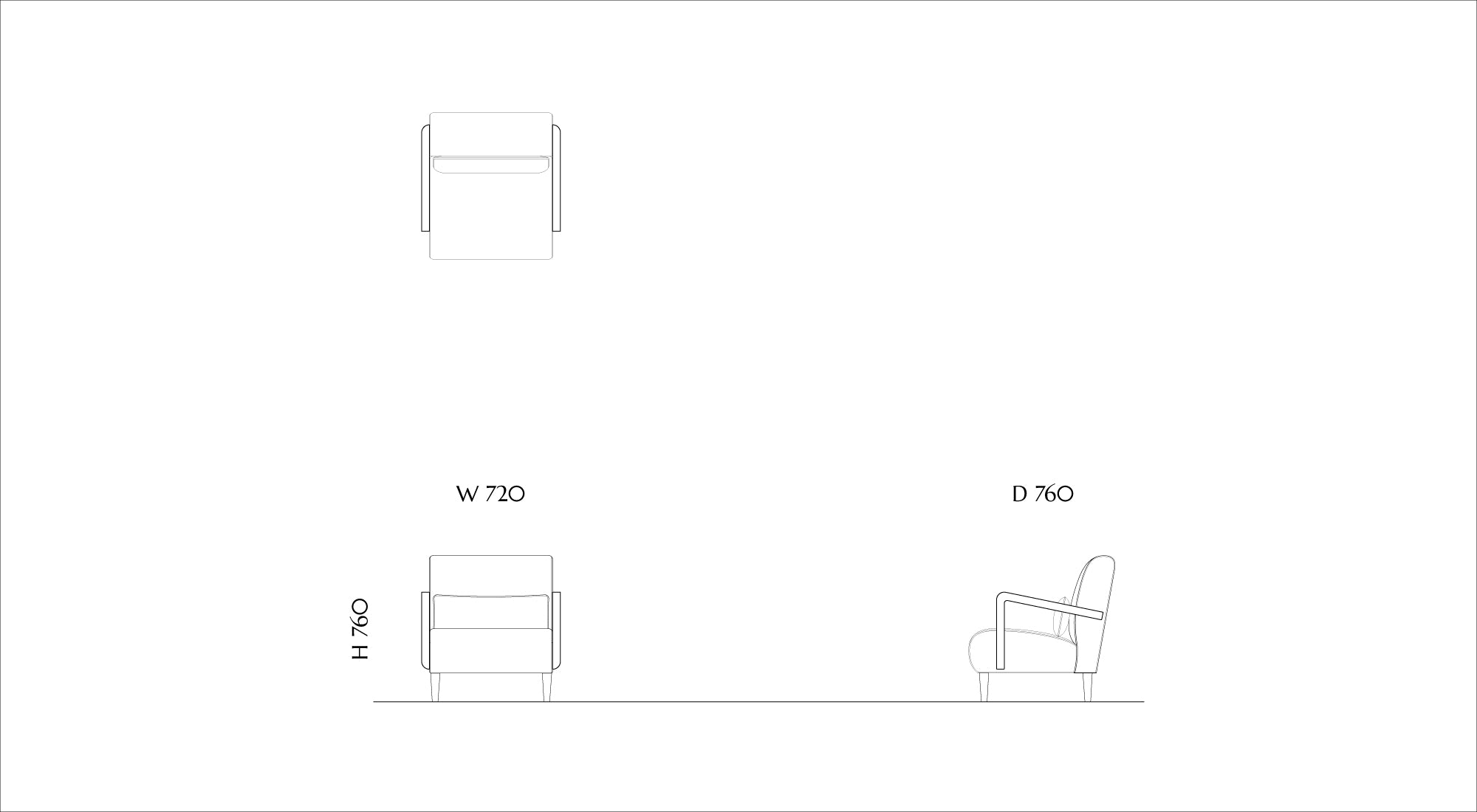 Wood Arm Sofa SFA-01D-1P