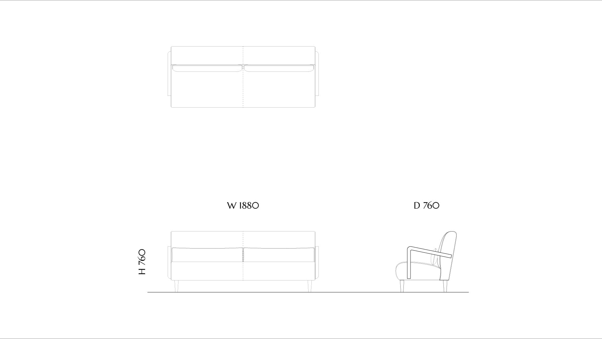 Wooden Arm Sofa