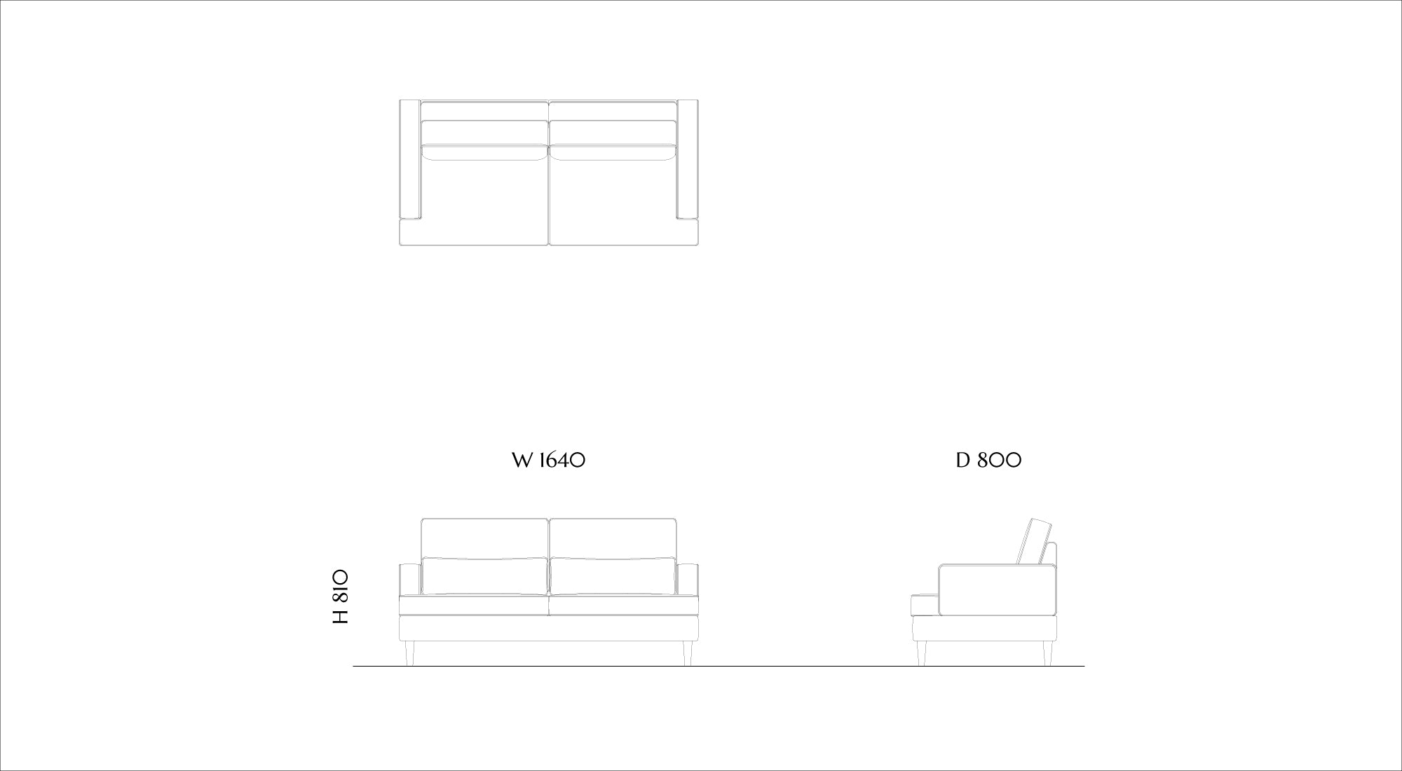 Fabric Sofa SFA-02E-2P
