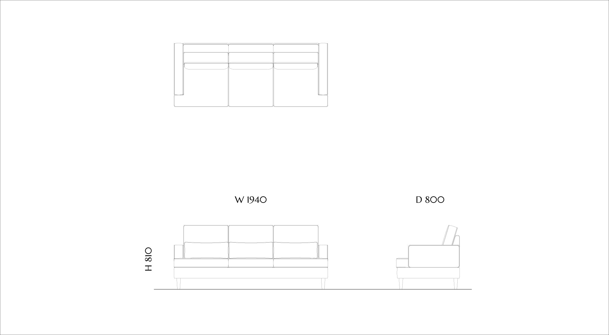 Fabric Sofa SFA-02E-3P