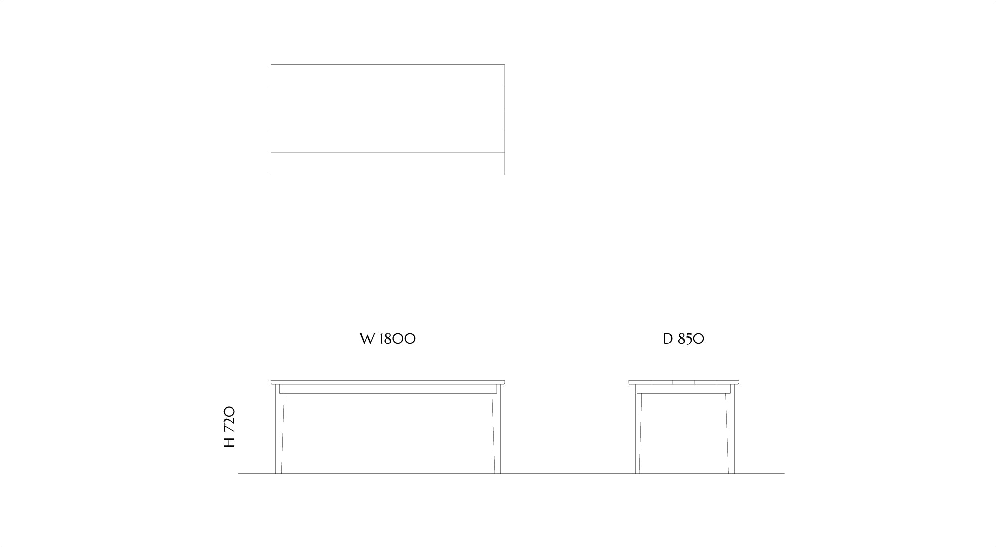 Straight Leg Table DNT-03C
