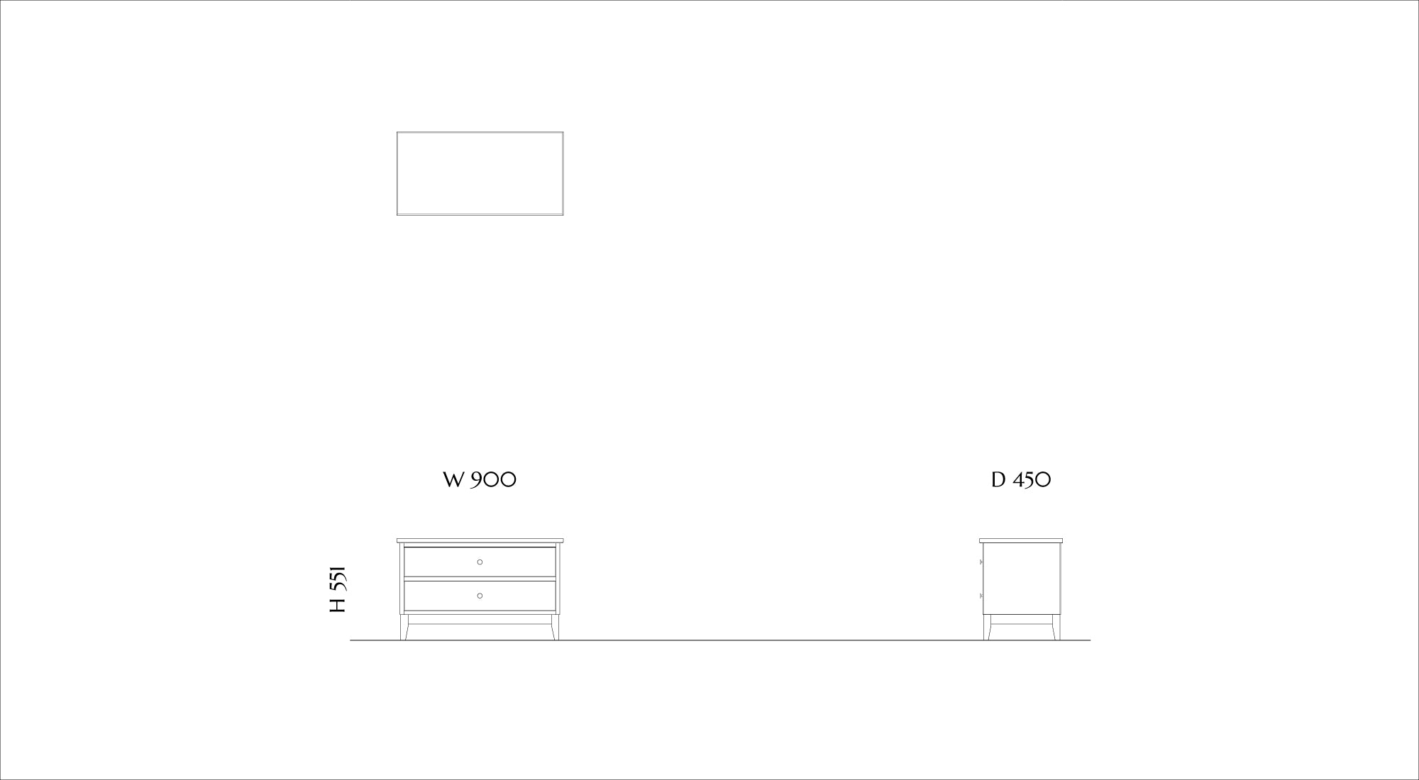 2 Drawers Chest|01 CHT-011D|Low
