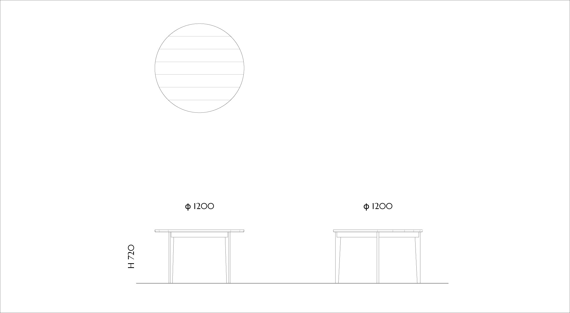 Straight Leg Table DNT-03C|Round