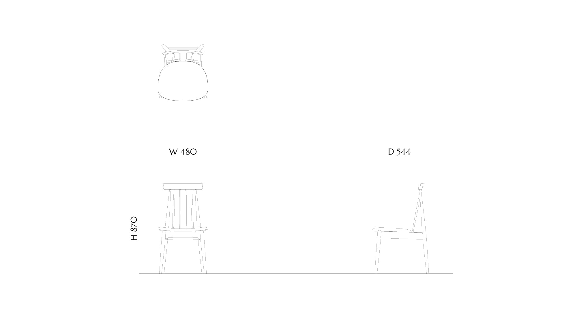 Comb Back Chair CHR-05A|Leather