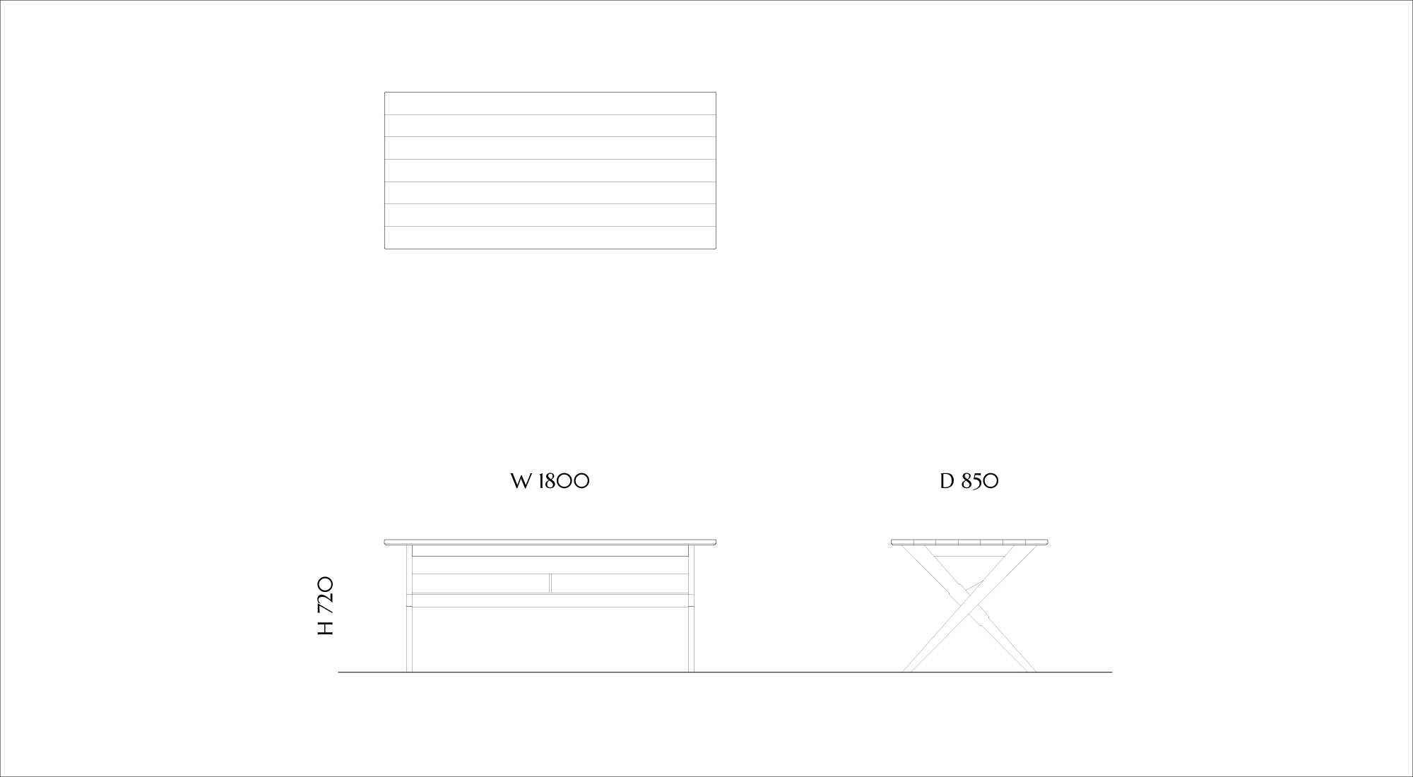 Arrow Leg Table DNT-07A