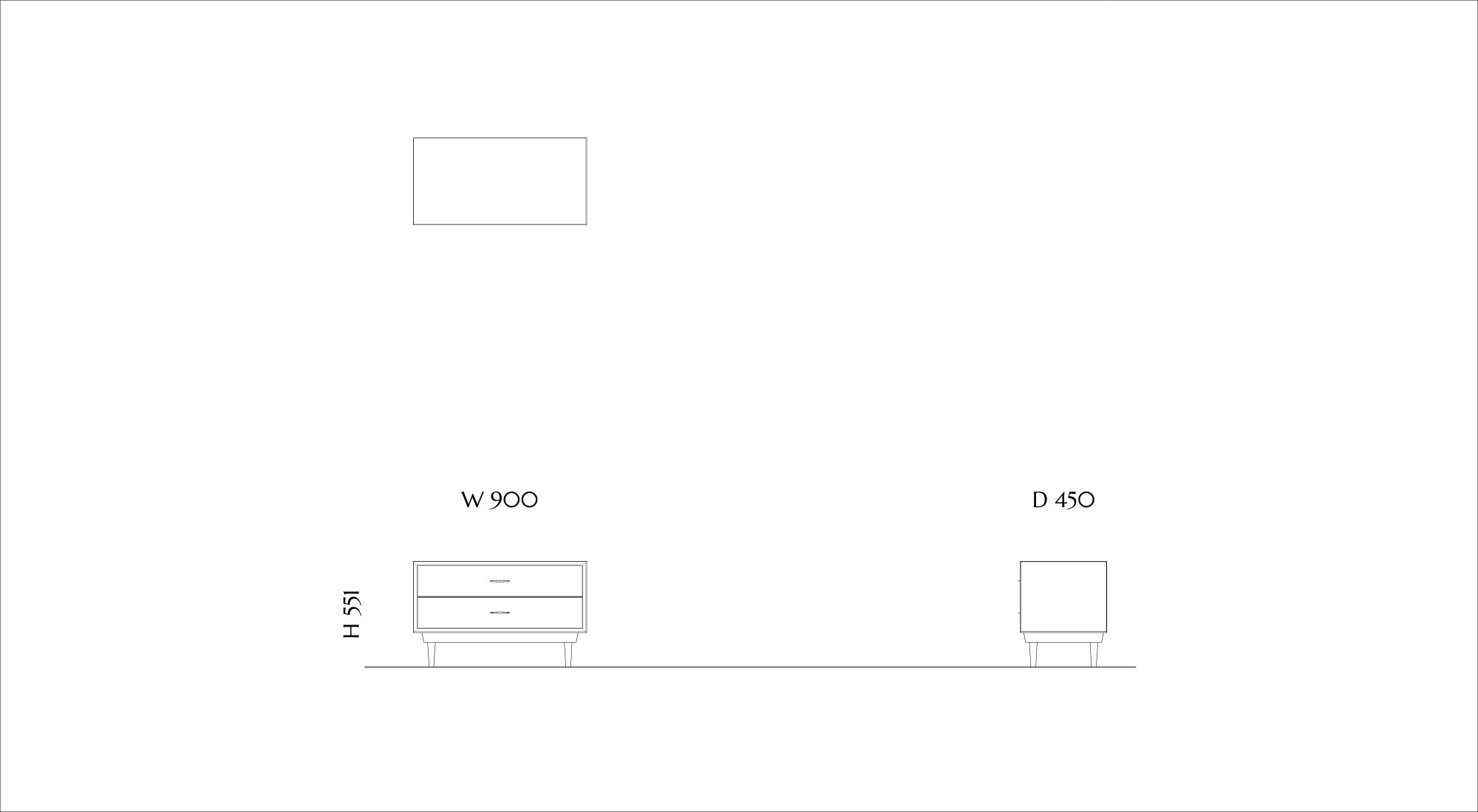 2 Drawers Chest CHT-021C|Low