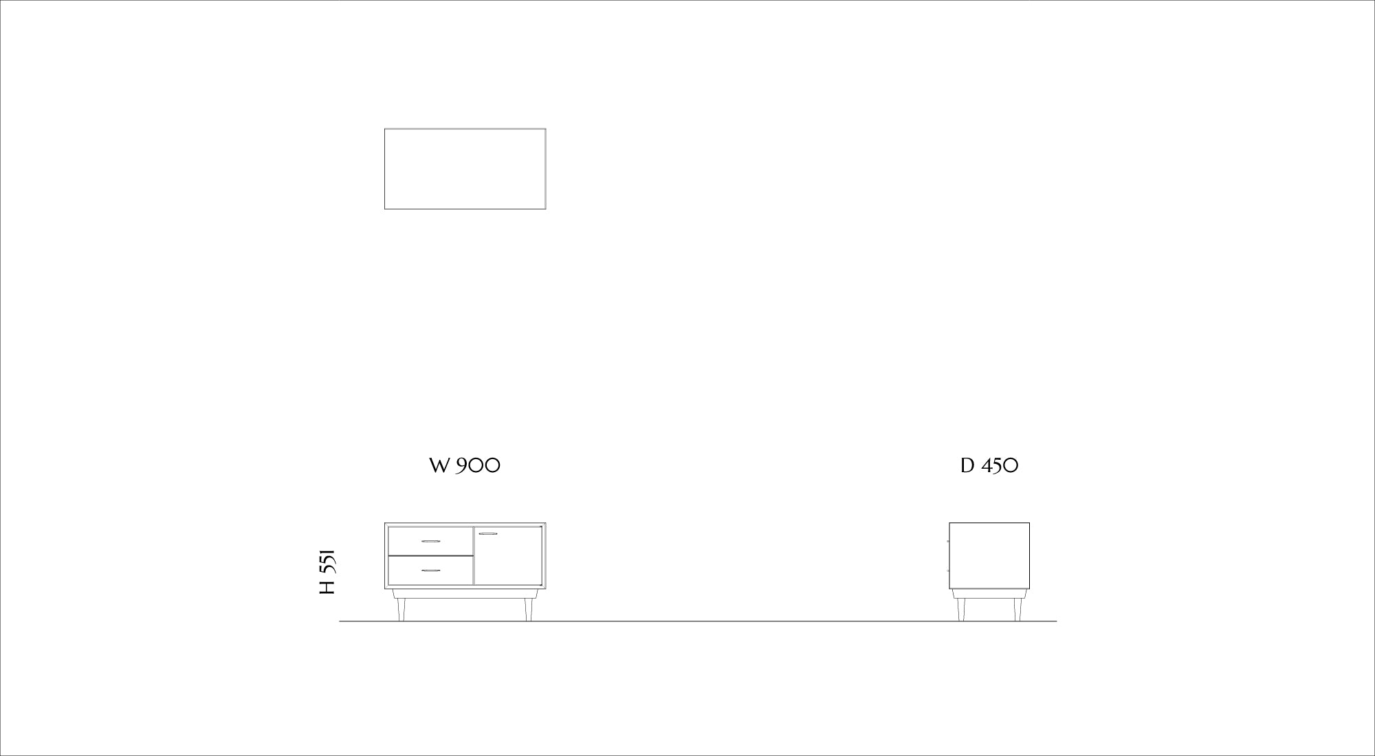 Door & Drawers Chest CHT-023C|Low