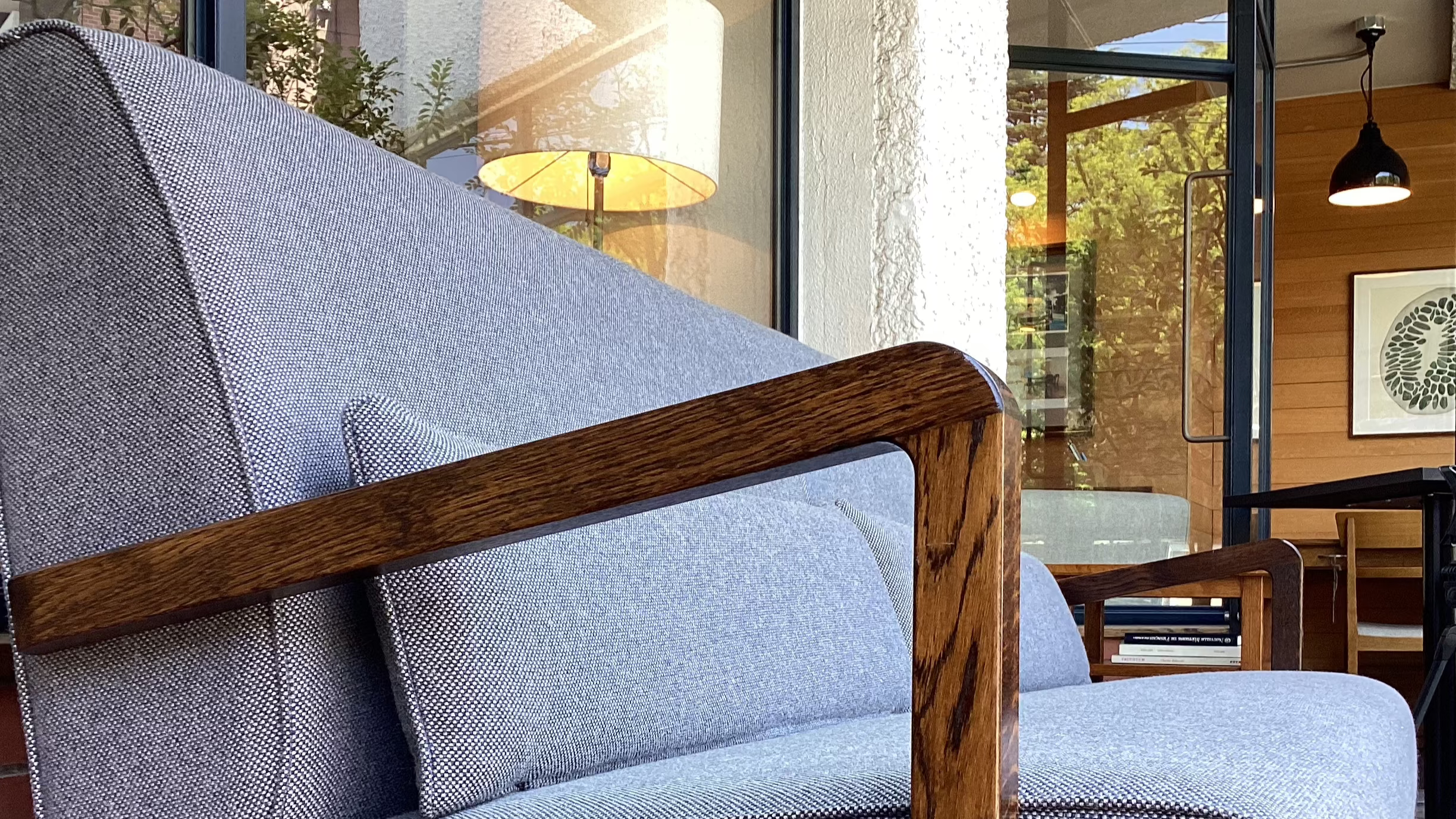 Wooden Arm Sofa