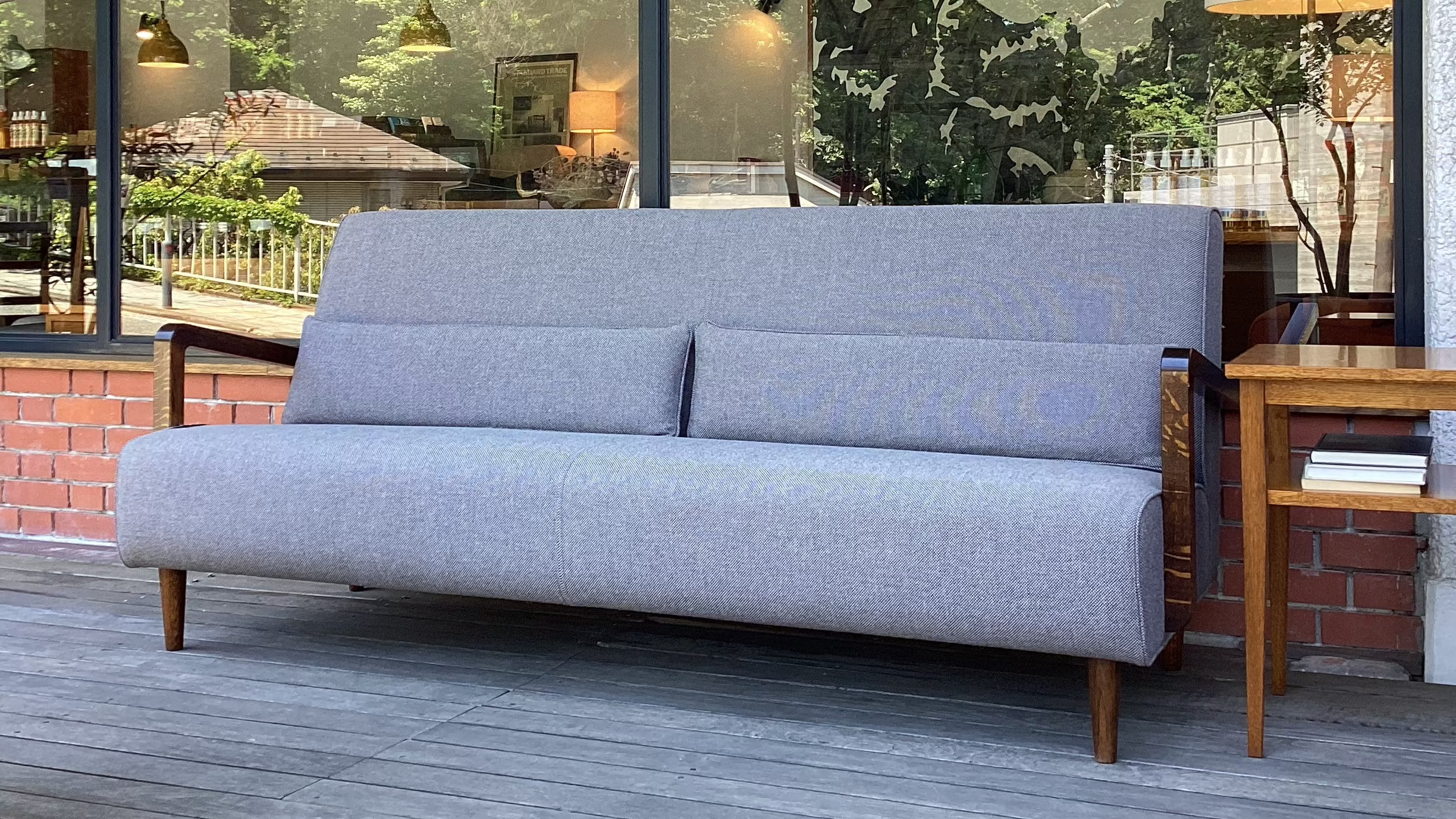 Wooden Arm Sofa